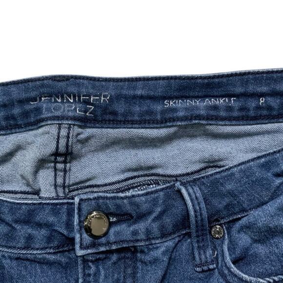 Jennifer Lopez Jeans Women's Size 8 Distressed Whiskers Stretched Denim - Picture 8 of 9